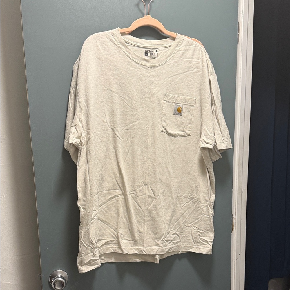 Carhartt Men's Off-White Short Sleeve Tee